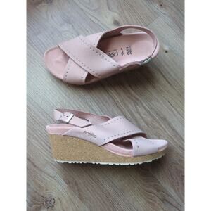 Papillio Birkenstock Samira Rivet Rose Platform Wedge Sandals Womens 8-8.5 EU 39